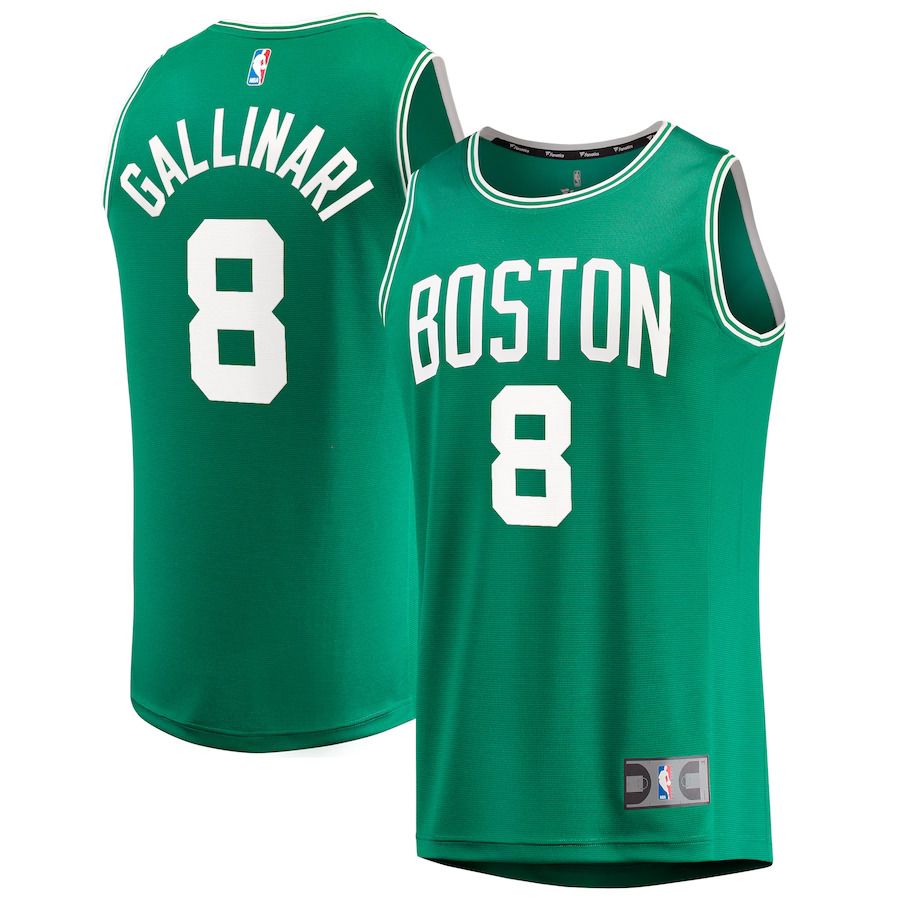 Men Boston Celtics #8 Danilo Gallinari Fanatics Branded Kelly Green Fast Break Replica NBA Jersey->->NBA Jersey